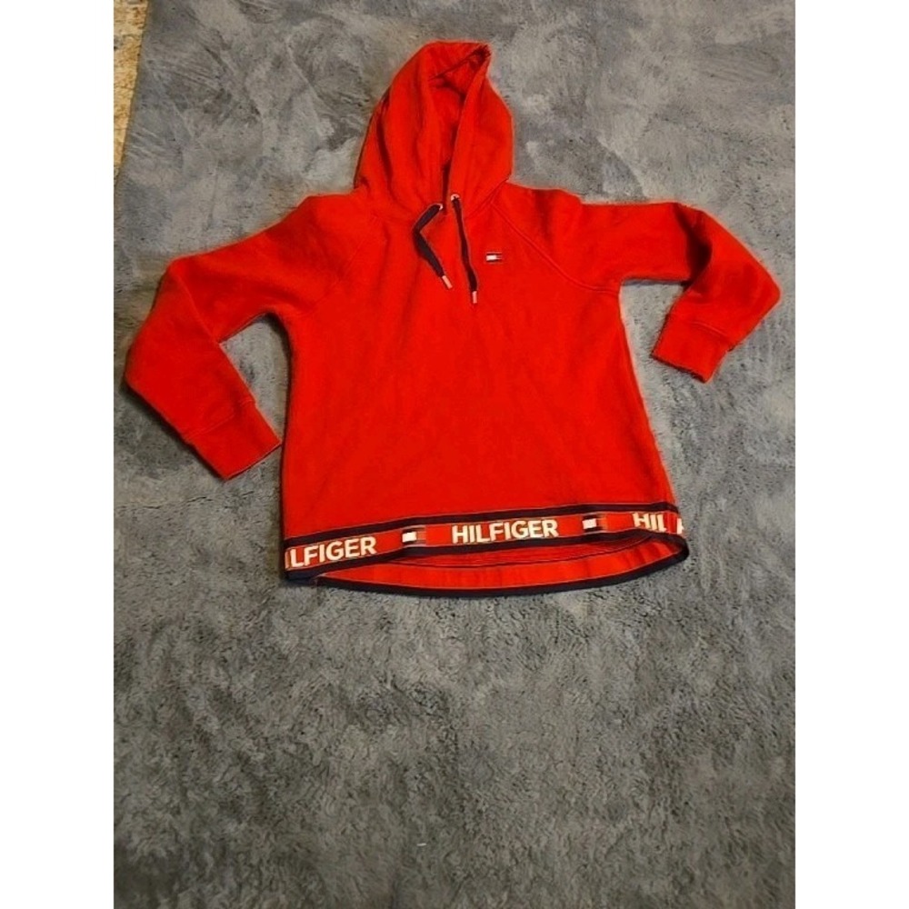 Tommy Hilfiger Red Logo Hem Hoodie